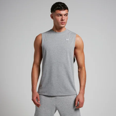 MP Rest Day Drop Armhole Tank Top til mænd – Grey Marl