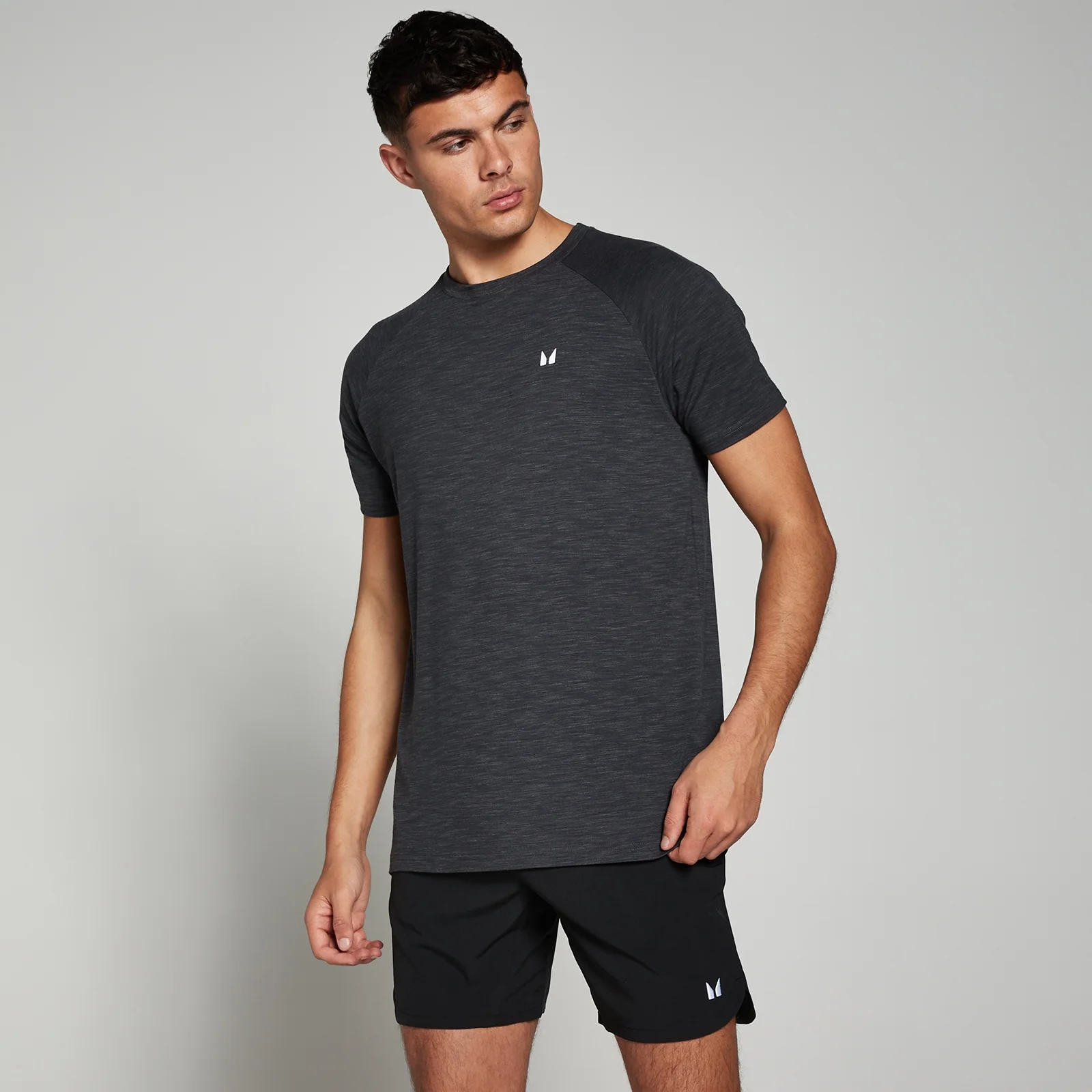 MP Performance Short Sleeve T-Shirt til mænd – Black Marl - XS Billede 1
