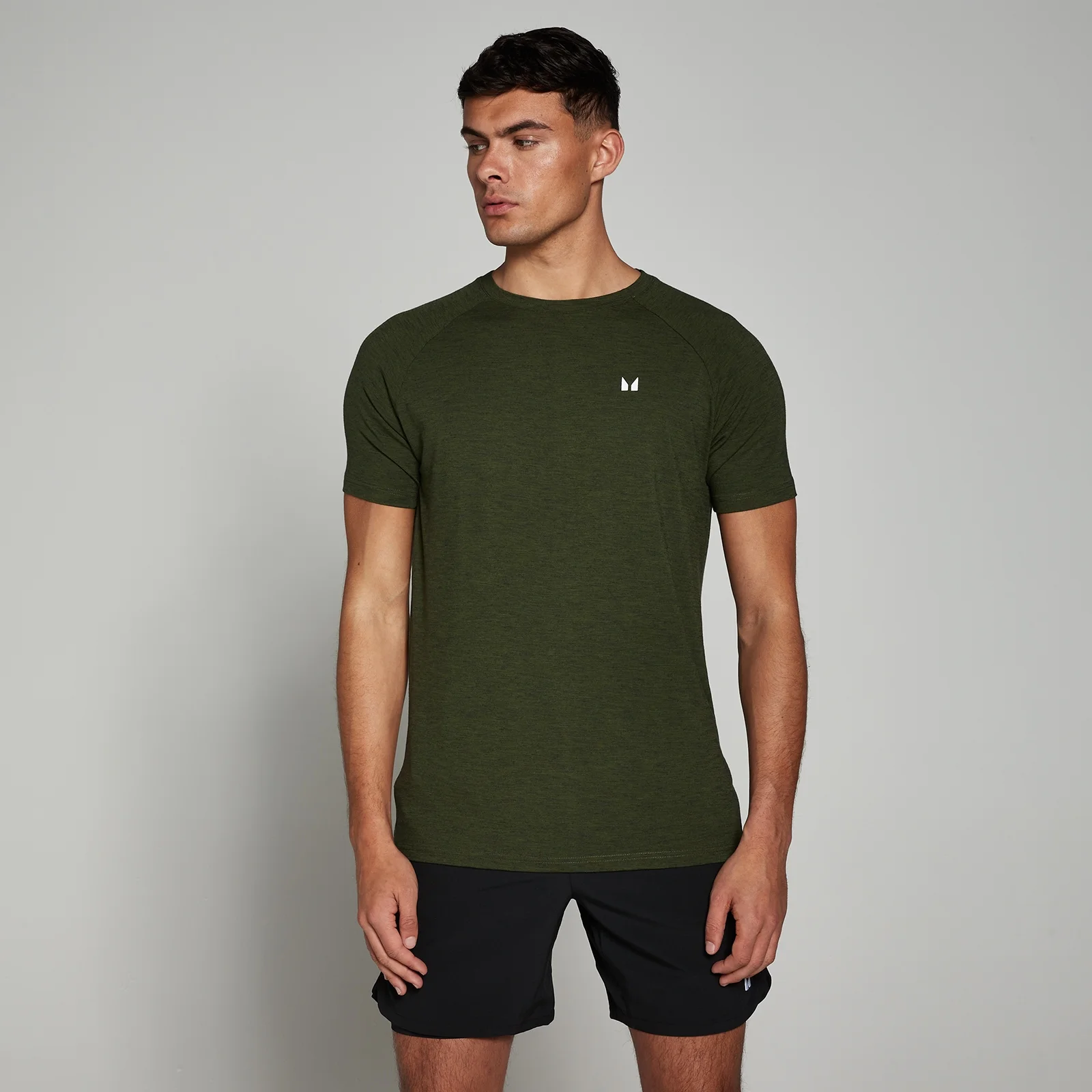 MP Performance Short Sleeve T-Shirt til mænd – Army Green Marl - XL Billede 1
