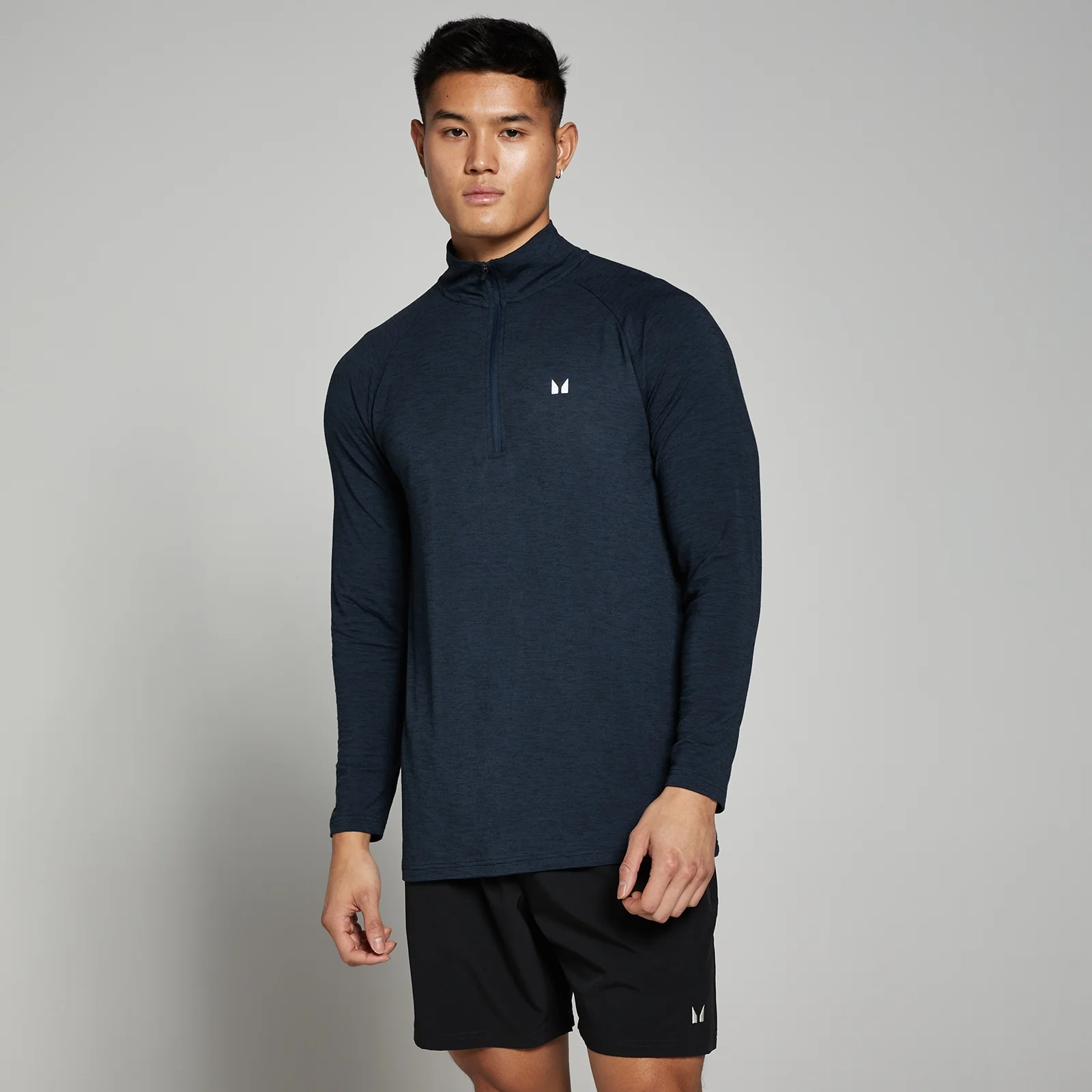 MP Performance 1/4 Zip til mænd – Navy Marl - S Billede 1