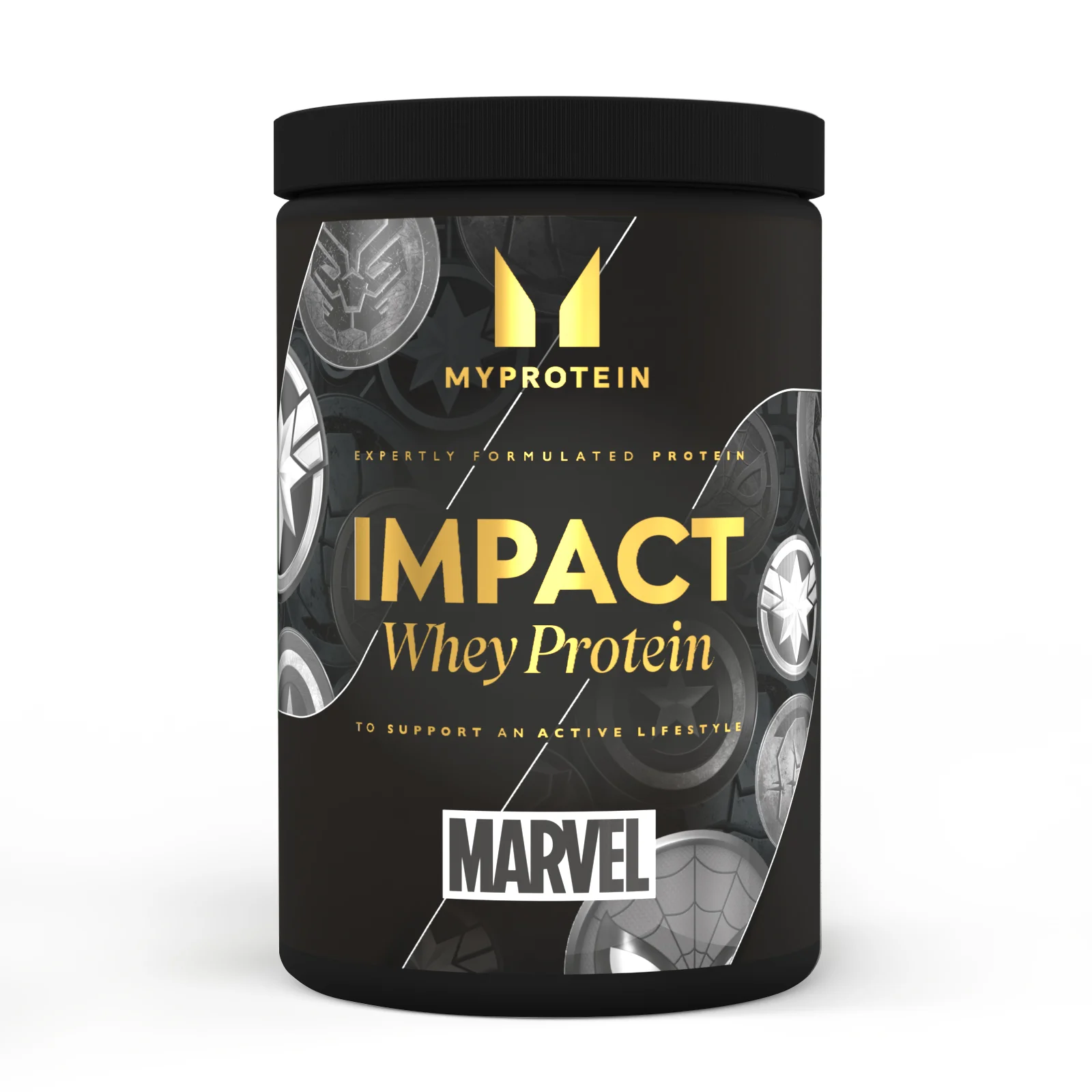 Impact Whey Protein – MARVEL - 625g - Chocolate Peanut Pretzel Billede 1