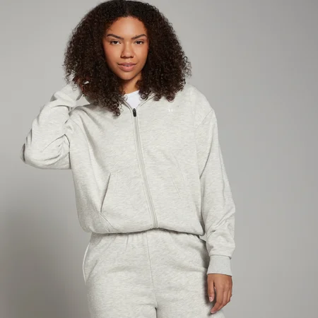 MP Basics Zip Through Hoodie til kvinder – Light Grey Marl