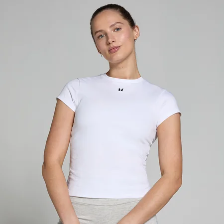 MP Basics Body Fit Short Sleeve T-Shirt til kvinder – Hvid