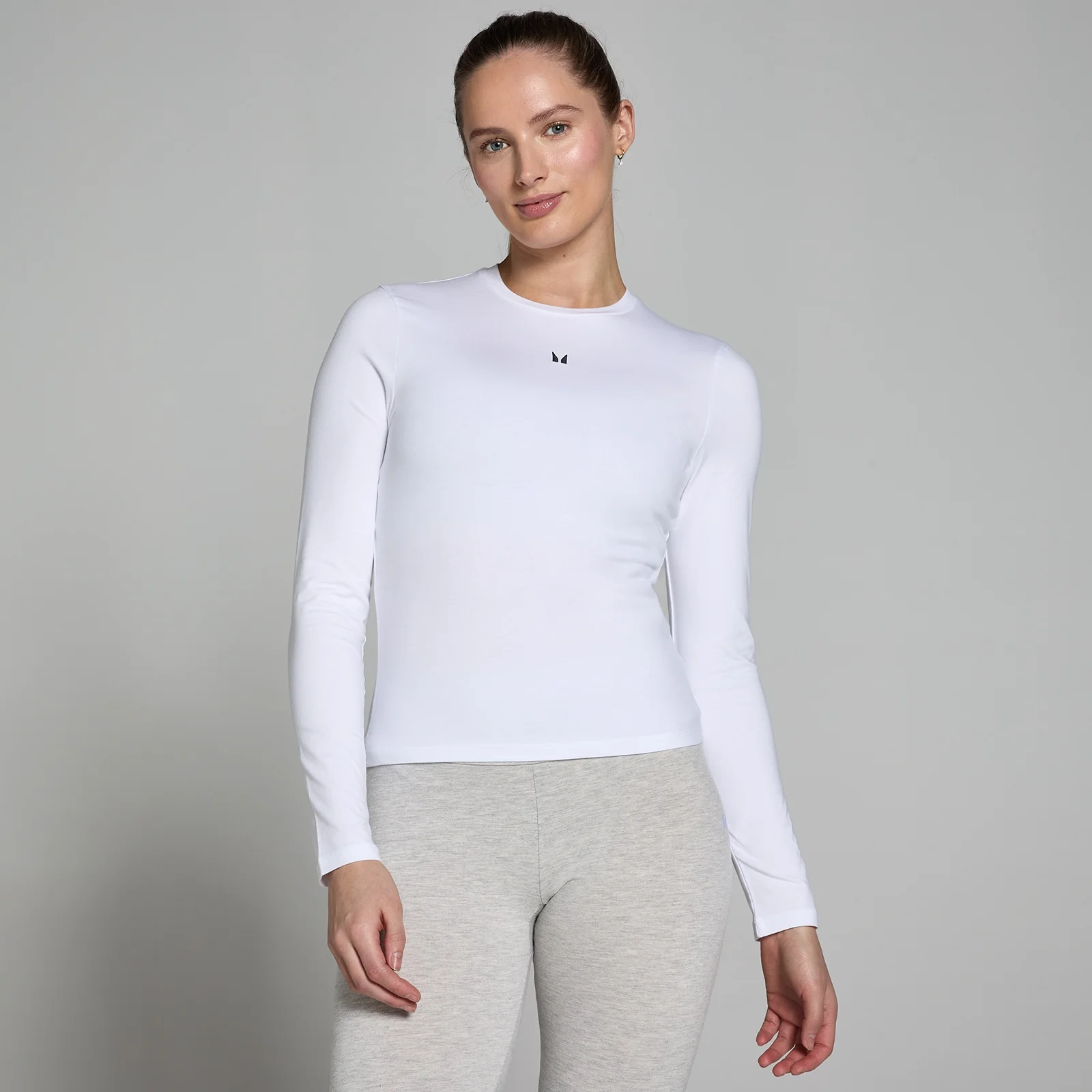 MP Basics Body Fit Long Sleeve T-Shirt til kvinder – Hvid - XXS Billede 1