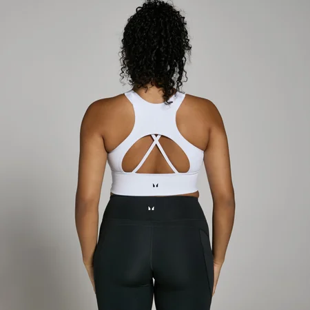 MP Power Longline Sports Bra til kvinder – Hvid