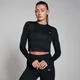 MP Training Body Fit Long Sleeve Crop T-Shirt til kvinder – Sort