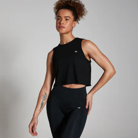 MP Training Cropped Vest til kvinder – Sort