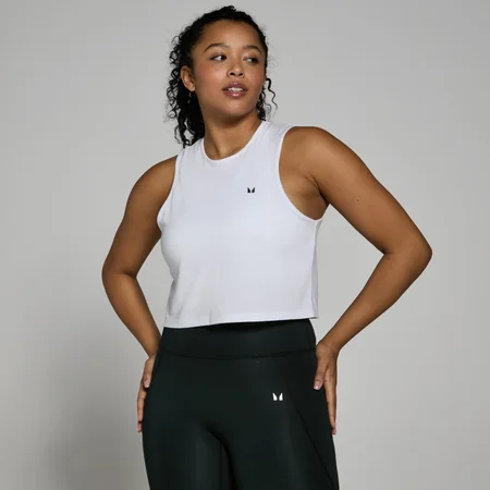 MP Training Cropped Vest til kvinder – Hvid