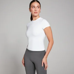 MP Tempo Body Fit Short Sleeve T-Shirt til kvinder – Hvid - Size S