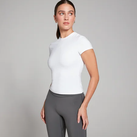 MP Tempo Body Fit Short Sleeve T-Shirt til kvinder – Hvid