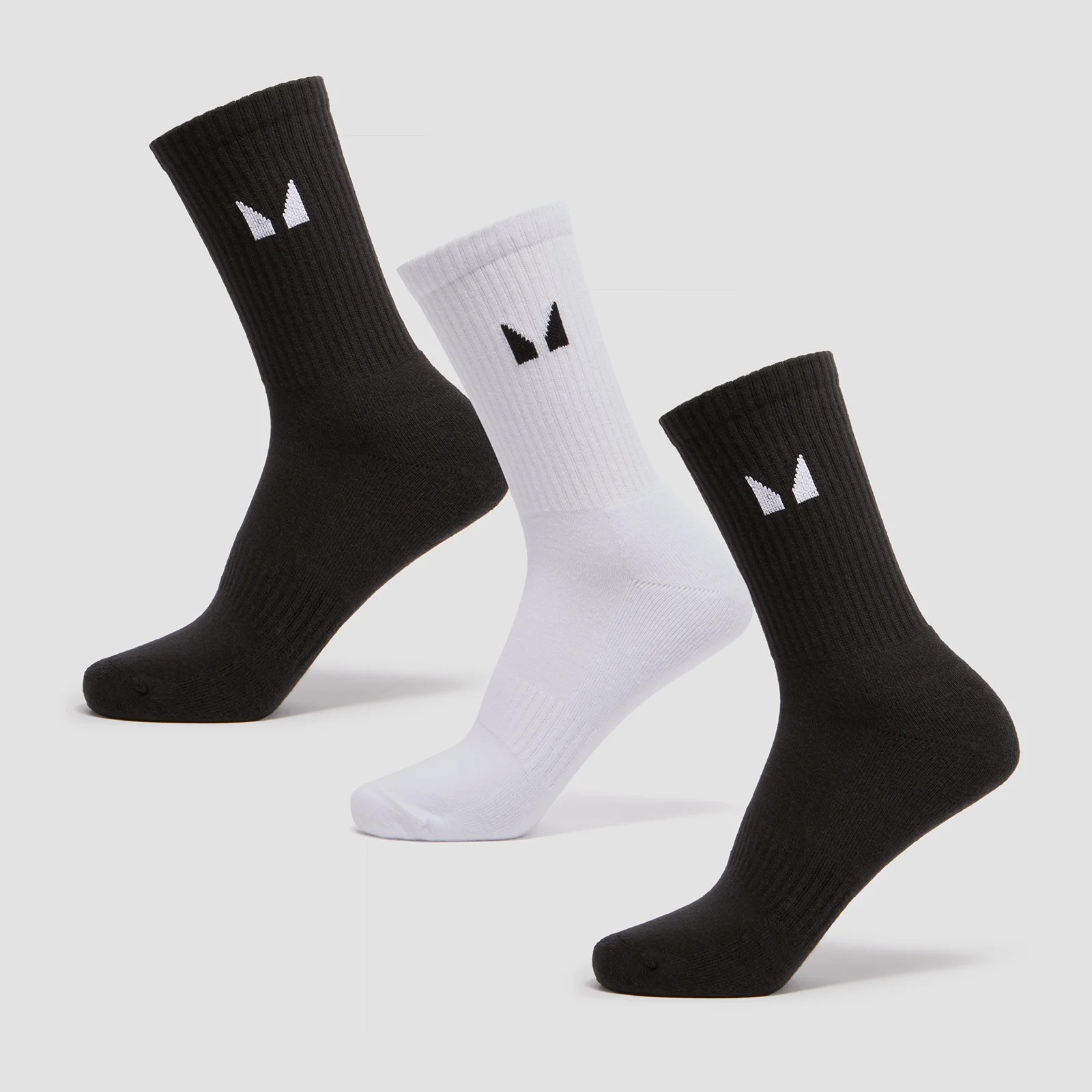MP Essentials Crew Socks til kvinder (3-pak) – Sort/hvid - UK 2-5 Billede 1