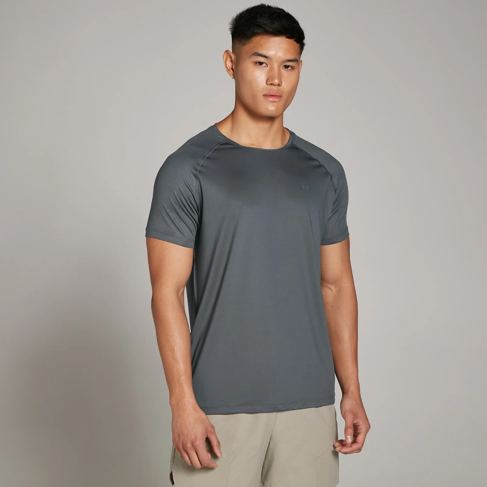 MP Tempo Embossed Training T-Shirt til mænd – Dark Slate - XS Billede 1