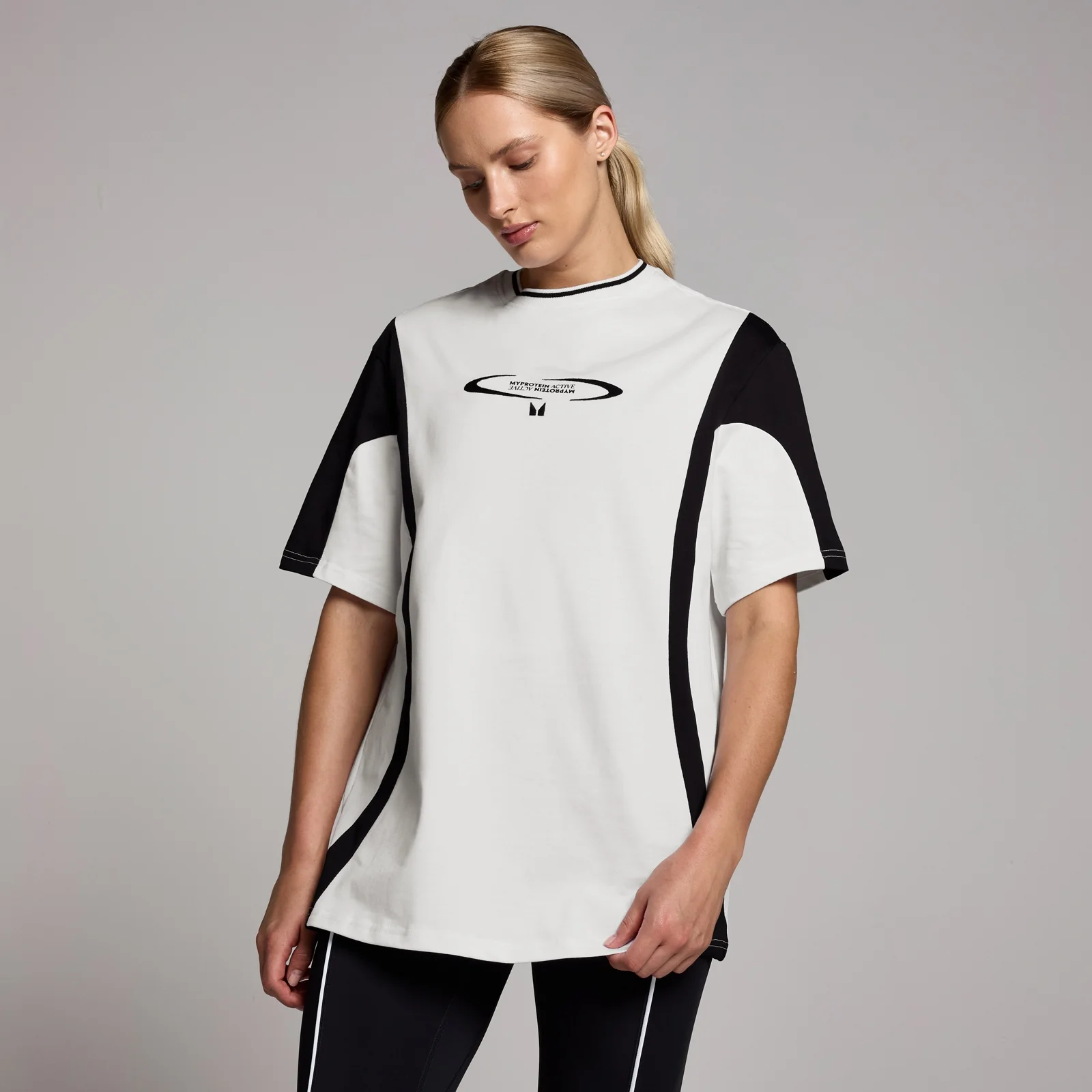 MP Tempo Contrast Retro Oversized T-shirt til kvinder – Hvid - XXS-XS Billede 1