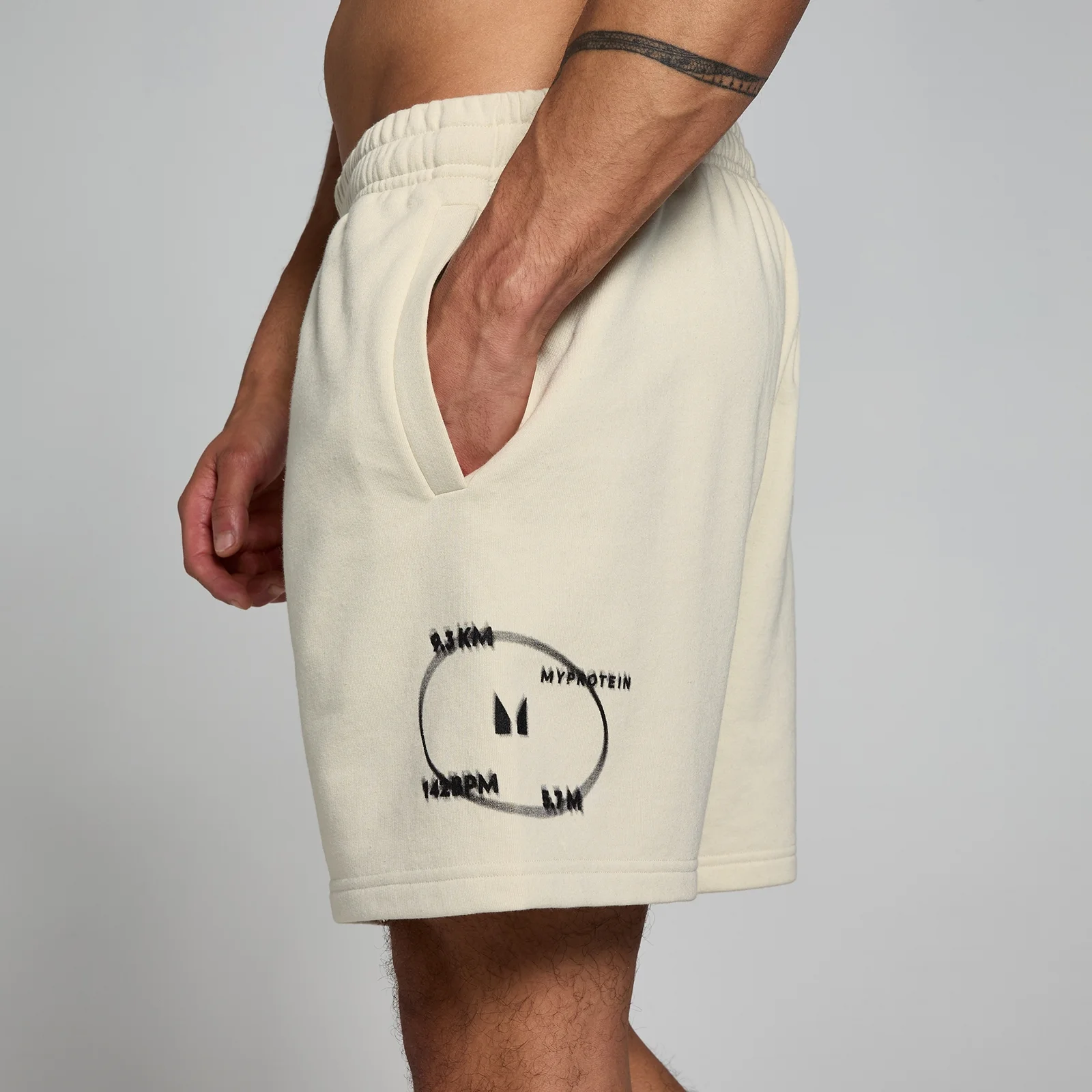 MP Tracking Graphic Sweatshorts til mænd – Natural - XXL Billede 1