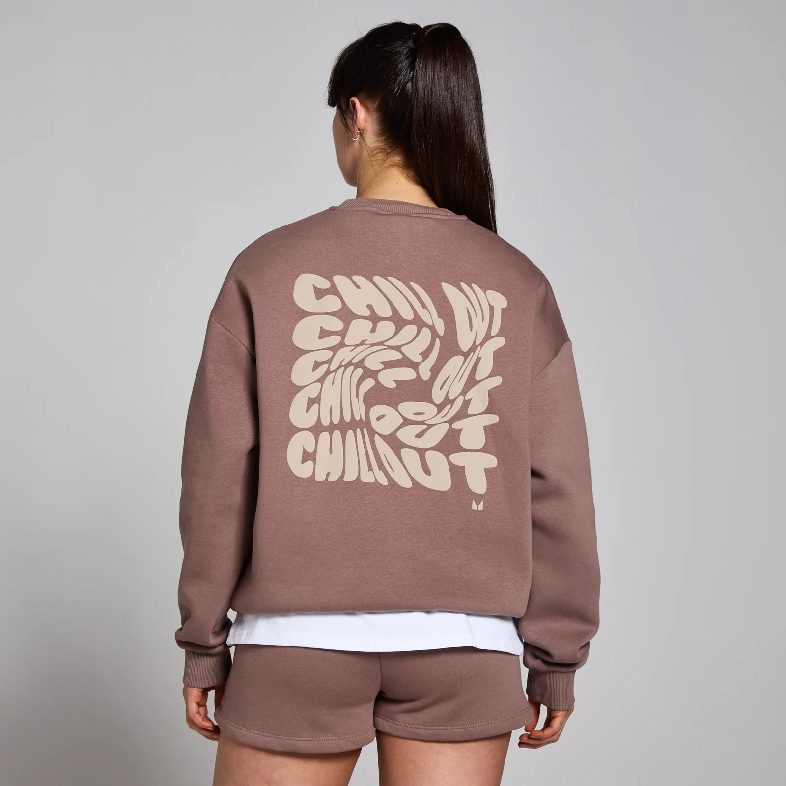 MP Tempo Oversized Chill Out Graphic Sweatshirt til kvinder – Hazelnut - L Billede 1