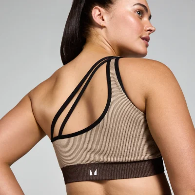 MP Contrast Rib Seamless Bra til kvinder – Cashmere/Espresso - XL Billede 6