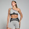 MP Contrast Rib Seamless Bra til kvinder – Sort/Grå