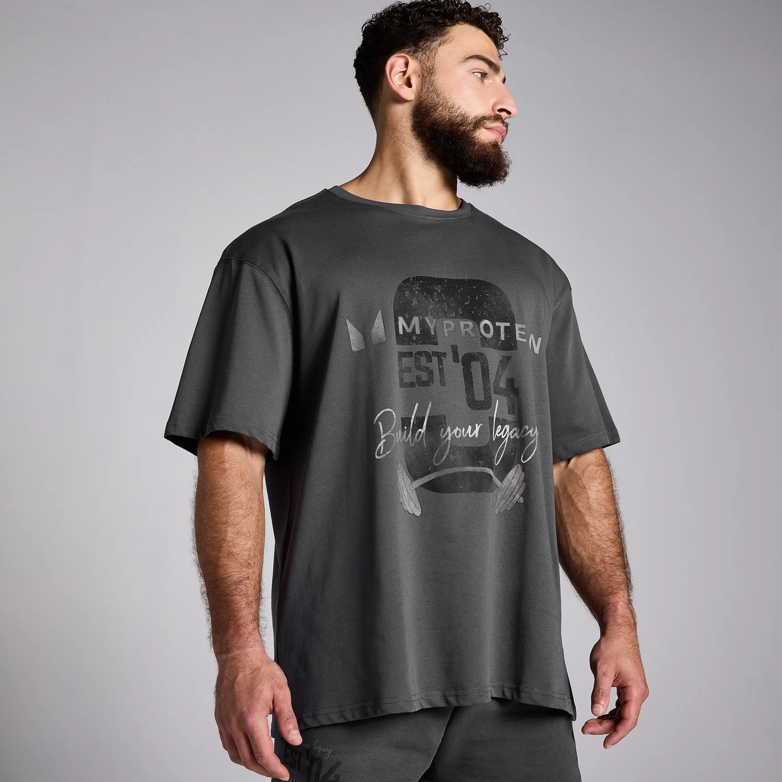 MP Origin Graphic T-Shirt – Washed Grey - S-M Billede 1