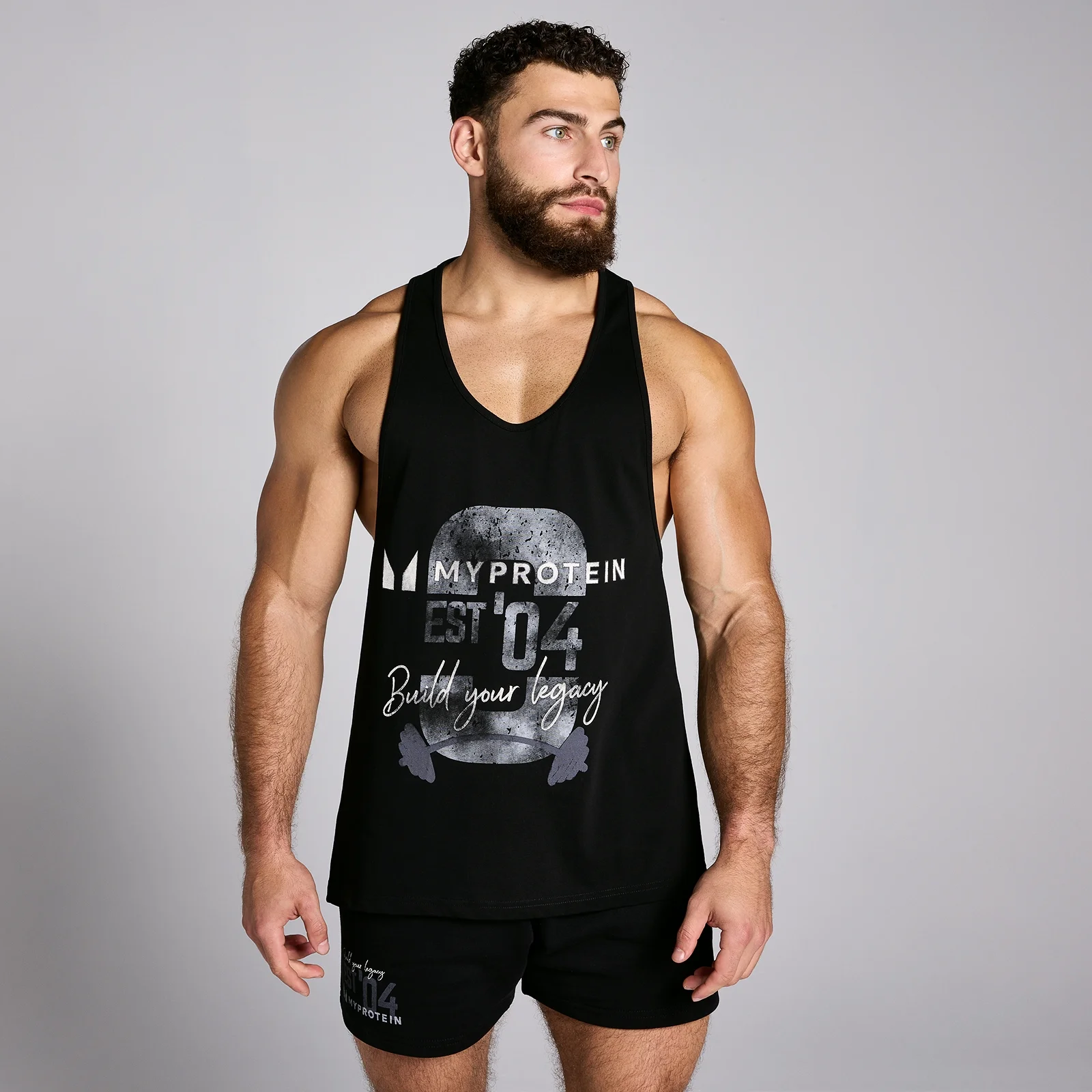 MP Origin Graphic Stringer til mænd Washed Black - XS Billede 1