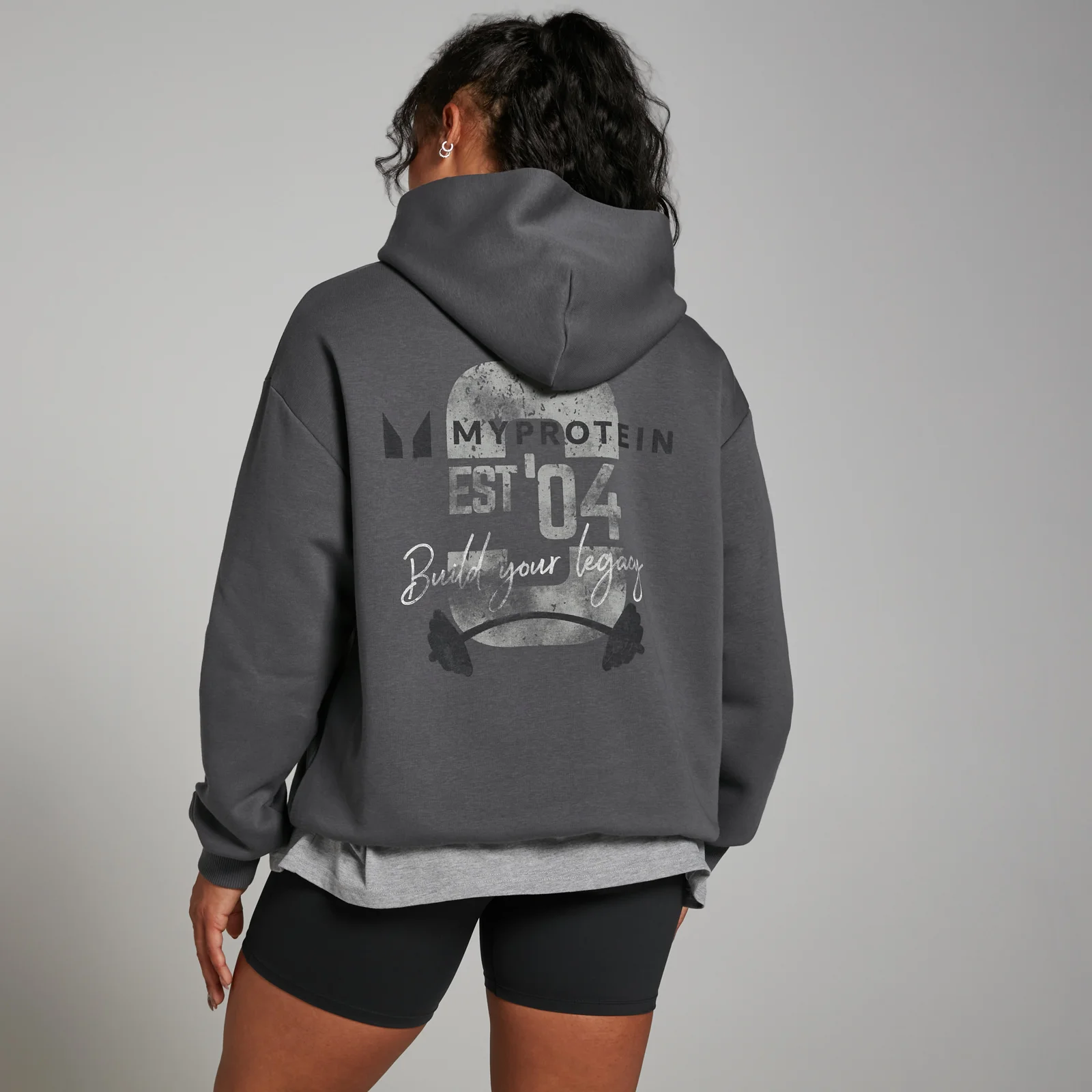 MP Origin Graphic Hoodie – Washed Grey - XXS-XS Billede 1