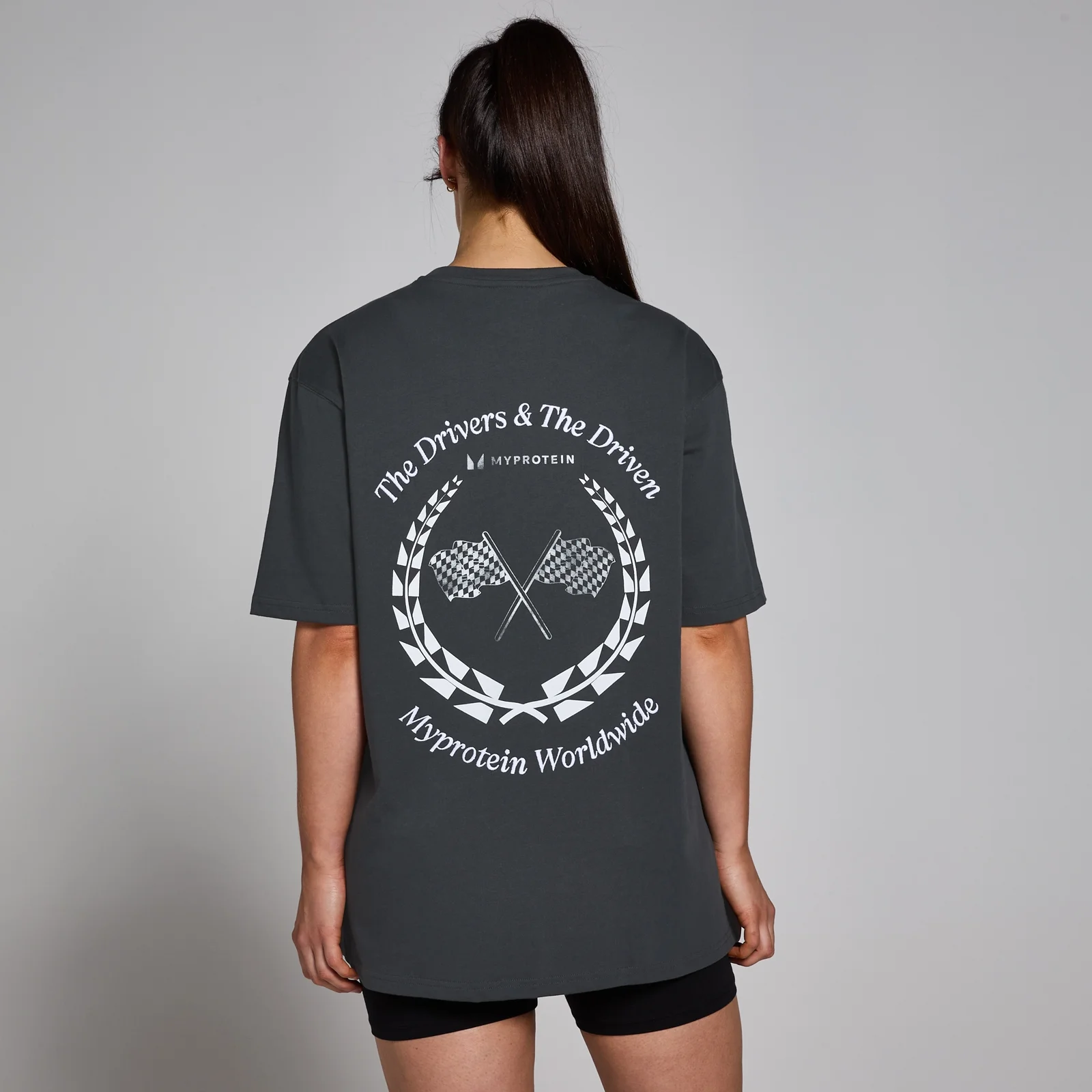 MP World Wide Graphic T-Shirt – Washed Black - S-M Billede 1