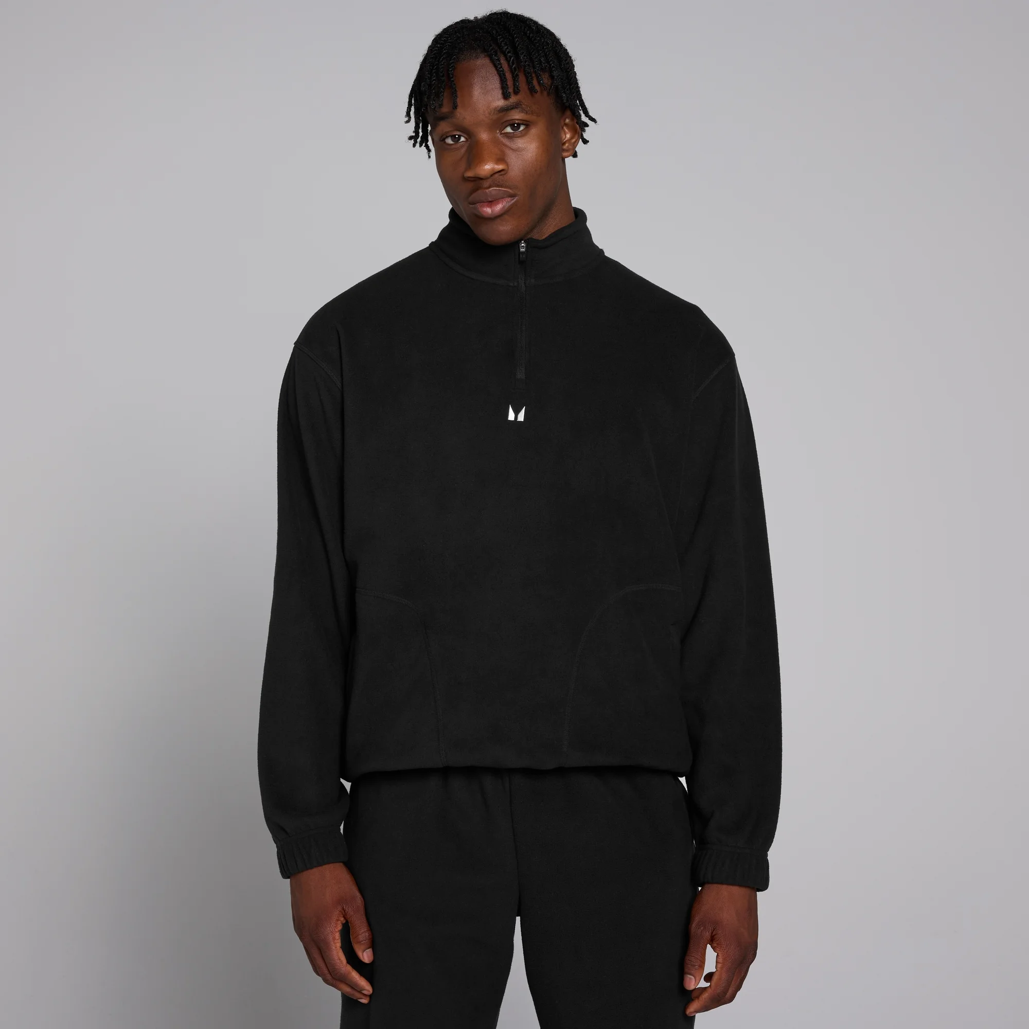 MP 1/4 Zip Fleece til mænd – Sort - L Billede 1