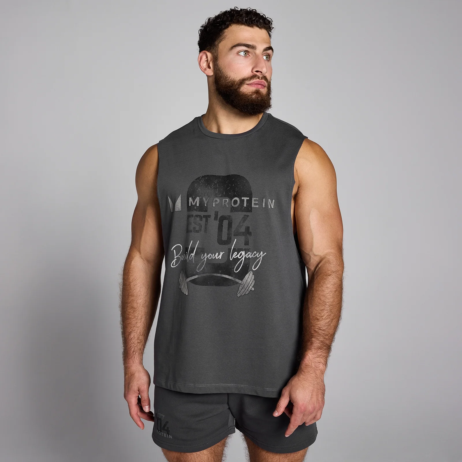 MP Origin Graphic Vest til mænd – Washed Grey - XL Billede 1