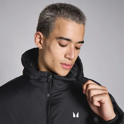 MP Long Puffer Jacket til mænd – Sort - XS Billede 6