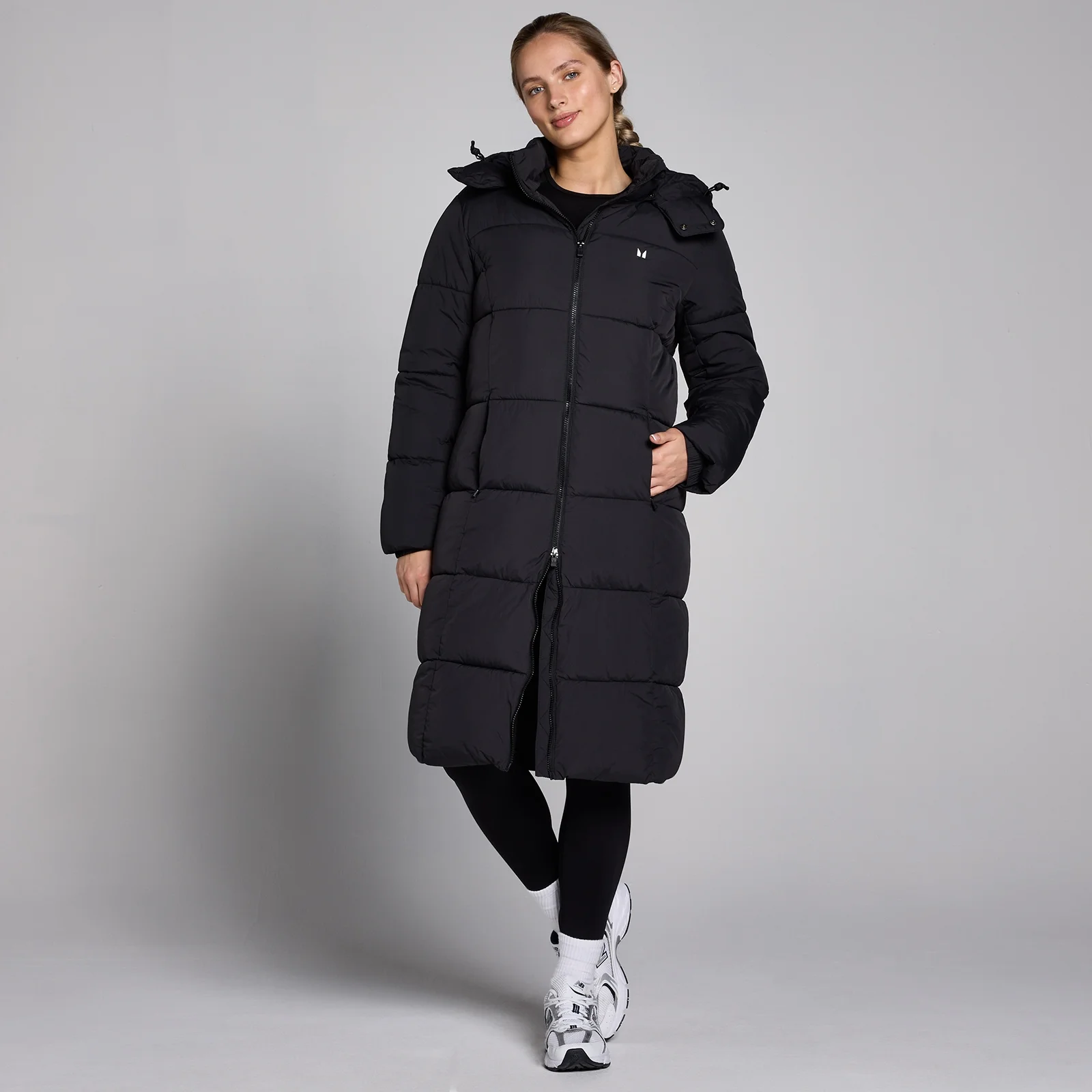 MP Long Padded Puffer Jacket til kvinder – Sort - XS Billede 1