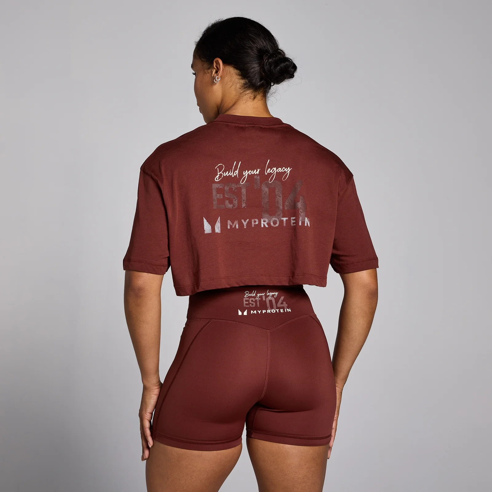 MP Origin Crop Graphic T-shirt til kvinder – Firebrick - XS Billede 1