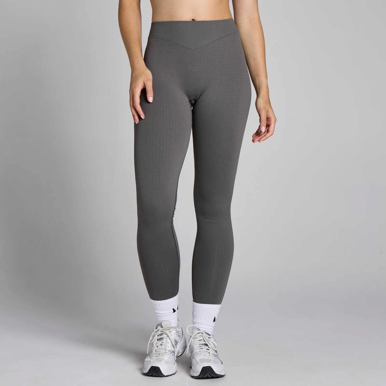 MP Lifestyle Waffle Seamless Leggings til kvinder – Gunmetal - XS Billede 1