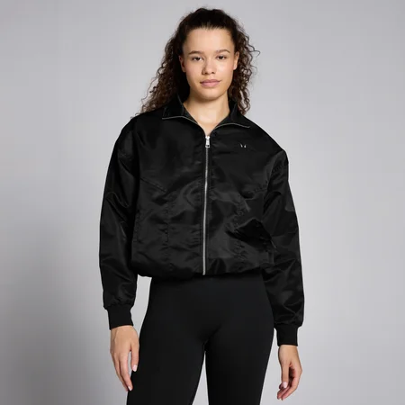 MP Lifestyle Nylon Bomber Jacket til kvinder – Sort