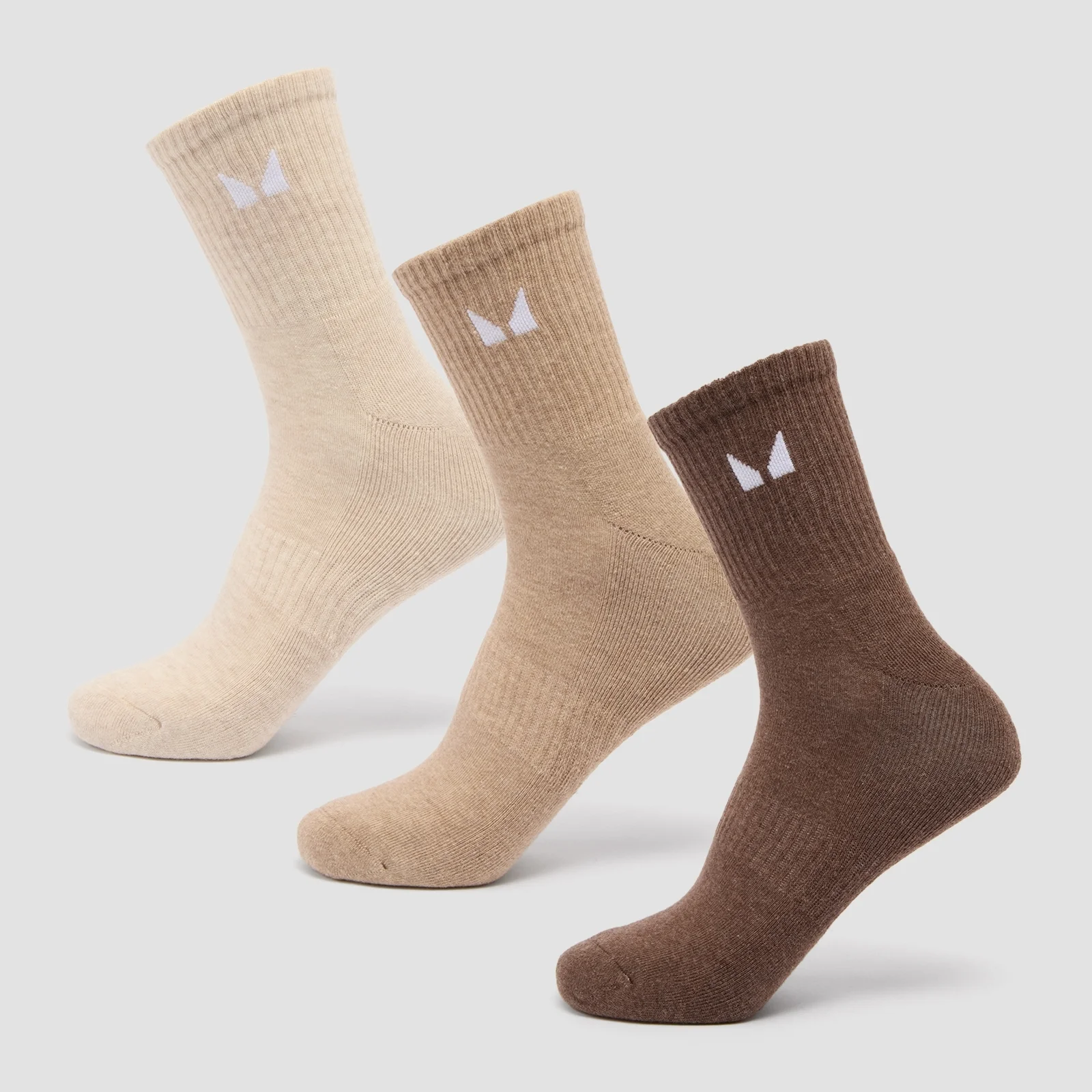 MP Unisex Crew Socks (3 Pack) - Neutral - UK 6-8 Billede 1
