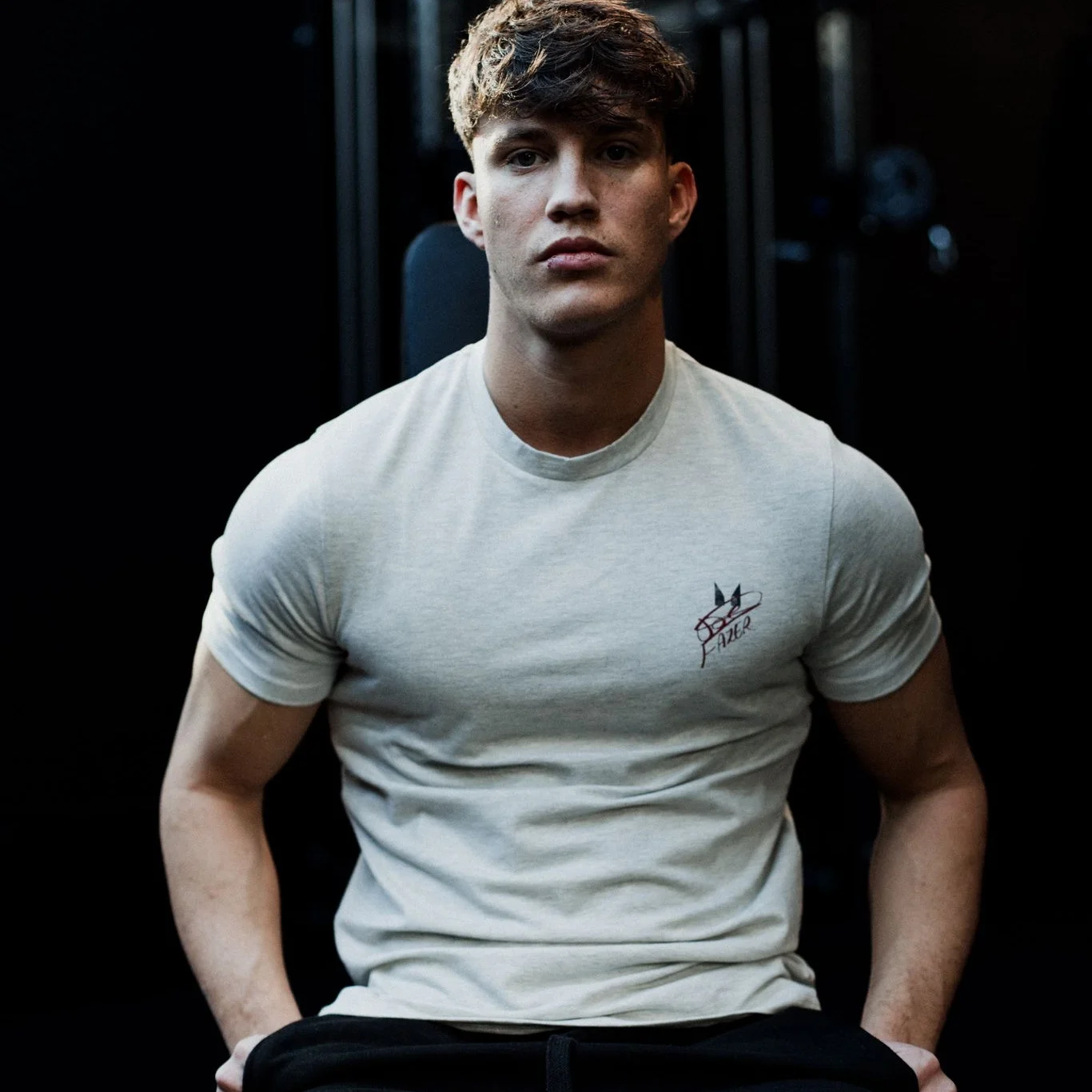 MP Men's Joe Fazer Muscle Fit Graphic T-Shirt - Grey Marl - S Billede 1