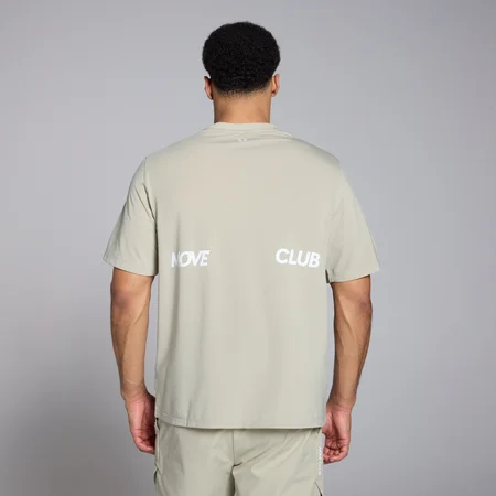 MP Tempo Graphic Oversized T-Shirt til mænd – Salt Grey