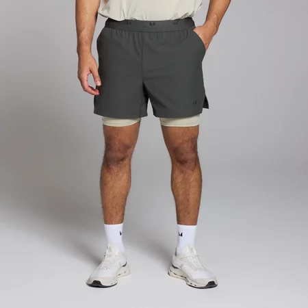 MP Tempo 2 in 1 Graphic Shorts til mænd – Washed black