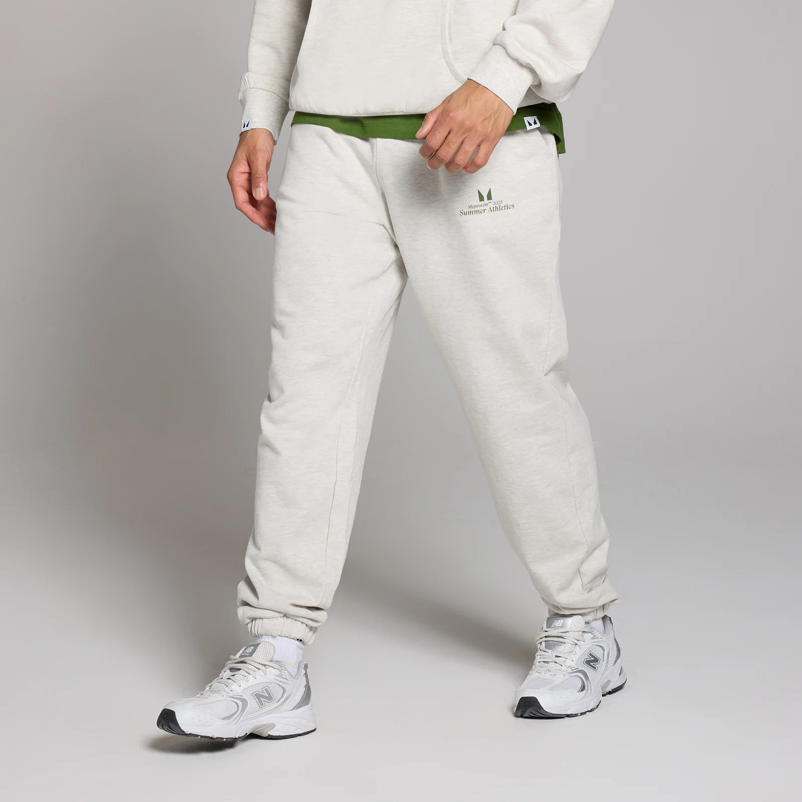 MP Lifestyle Oversized Joggers til mænd − Grey Marl - M Billede 1