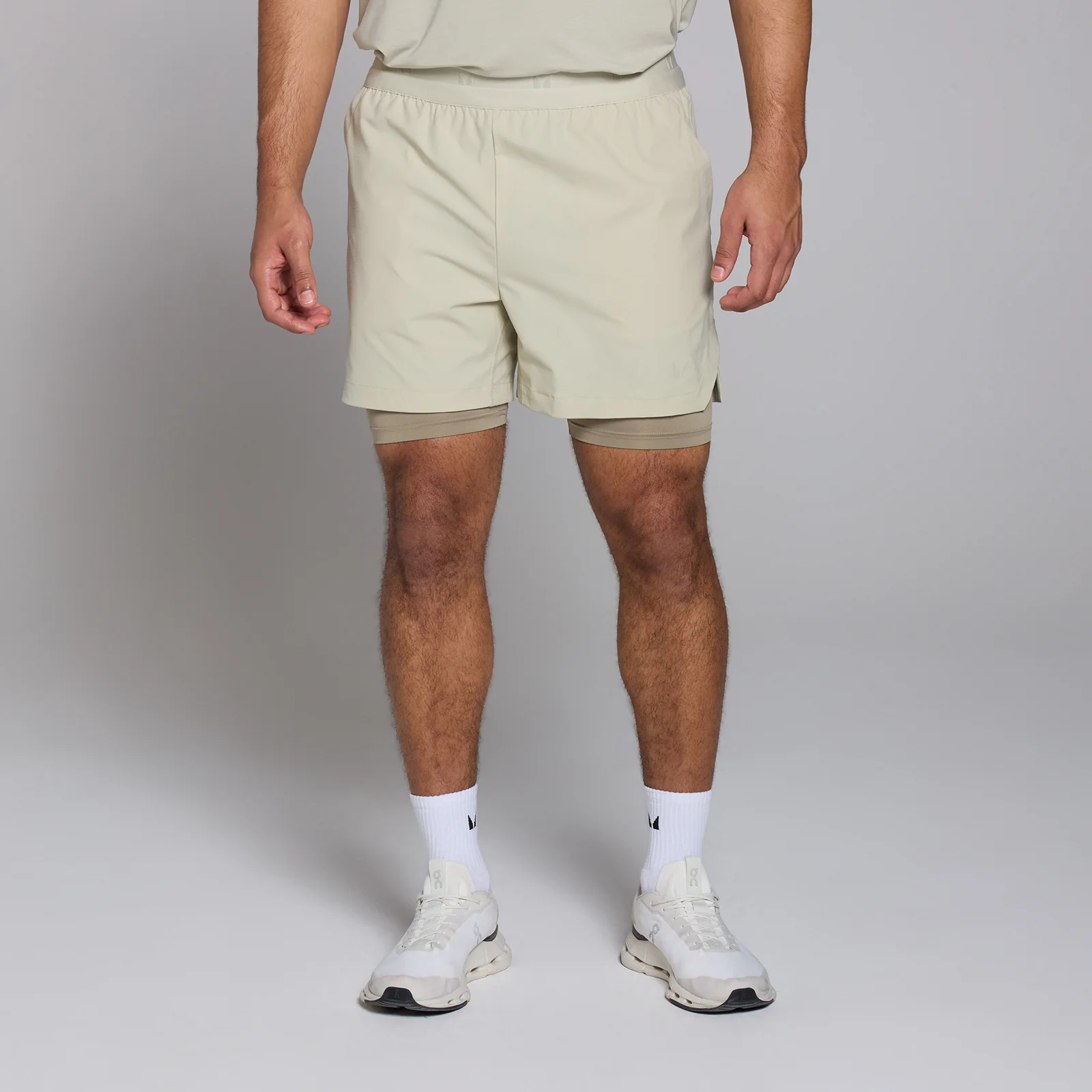 MP Tempo 2 in 1 Graphic Shorts til mænd – Salt grey - XS Billede 1