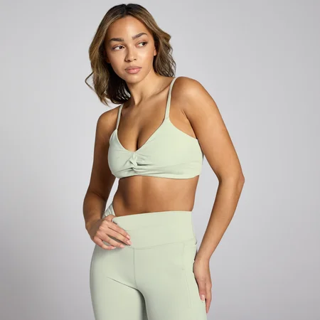 MP Lifestyle Twist Front Sports Bra til kvinder − Mineral Green
