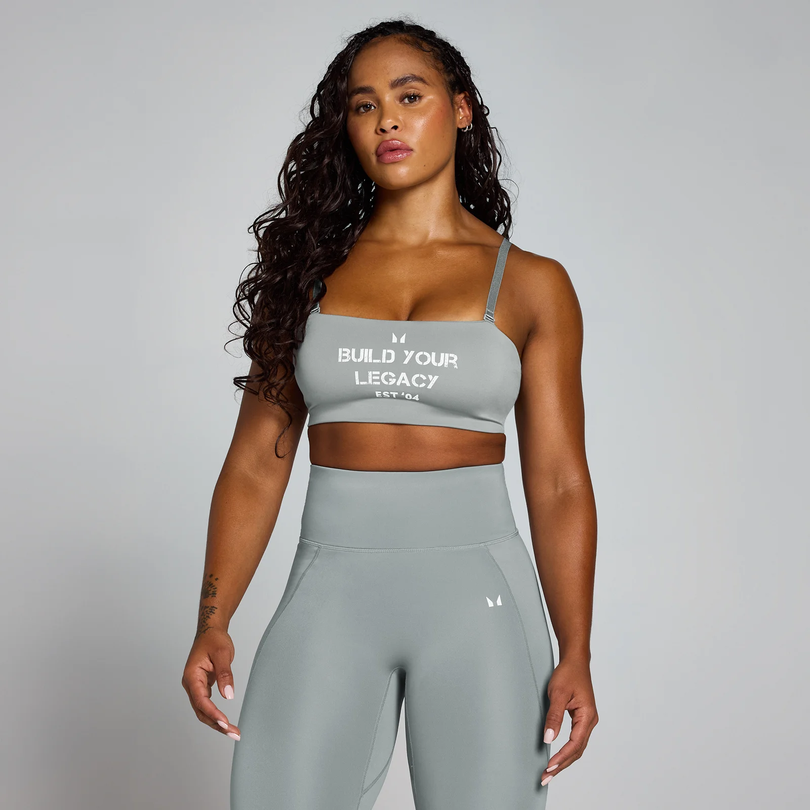 MP Origin Graphic Training Sports Bra til kvinder – Fossil Grey - XL Billede 1
