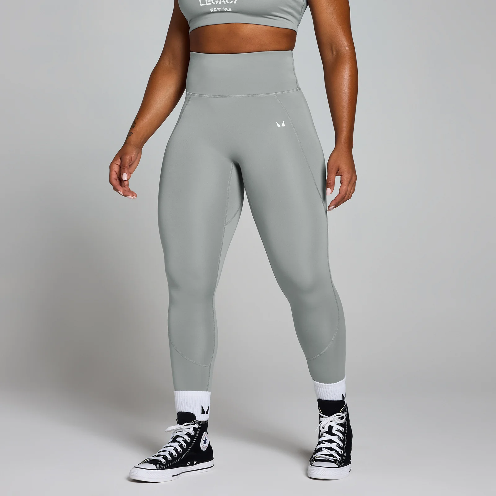 MP Origin Graphic Training Leggings til kvinder – Fossil Grey - L Billede 1