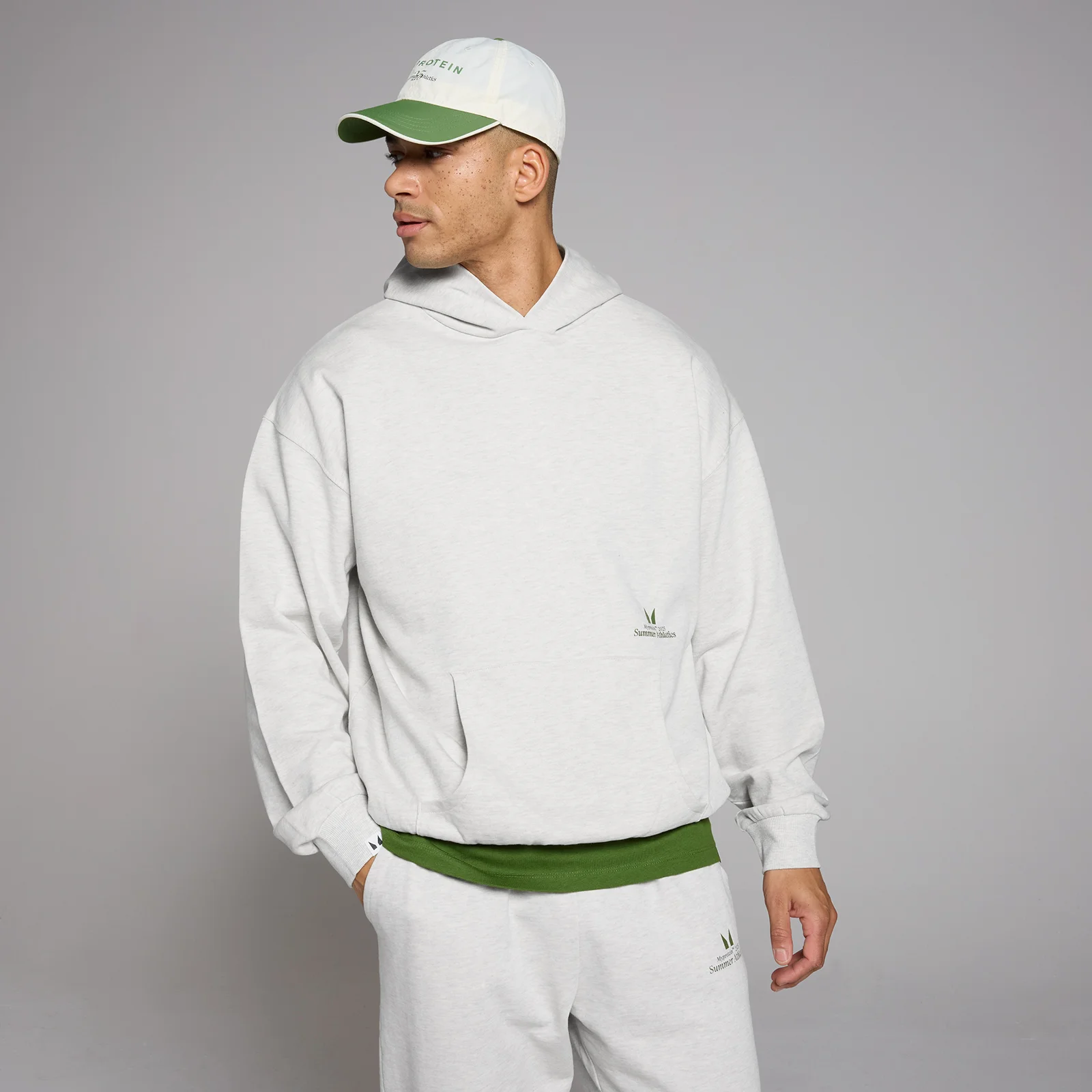 MP Lifestyle Oversized Hoodie − Grey Marl - S-M Billede 1