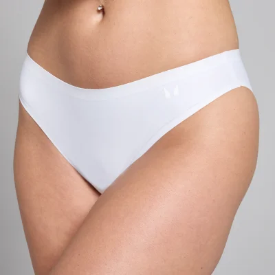 MP Mid Rise No VPL Bikini Brief til kvinder (pakke med 3) − Hvid - M Billede 8