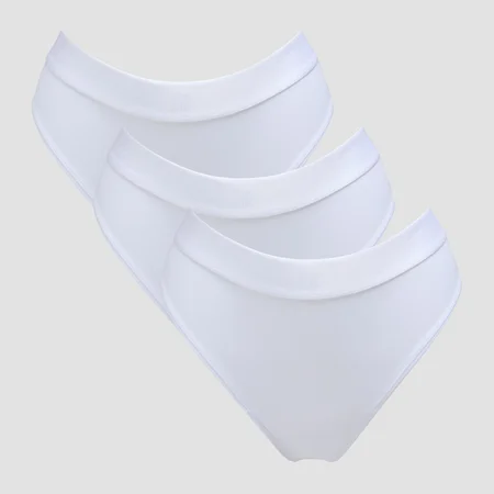 MP Mid Rise Bikini Brief til kvinder (pakke med 3) − Hvid