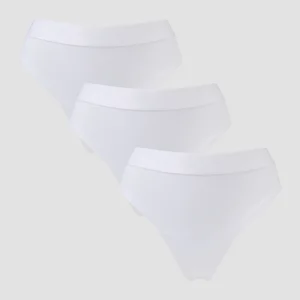 MP Mid Rise Thong til kvinder (pakke med 3) − Hvid - Size M