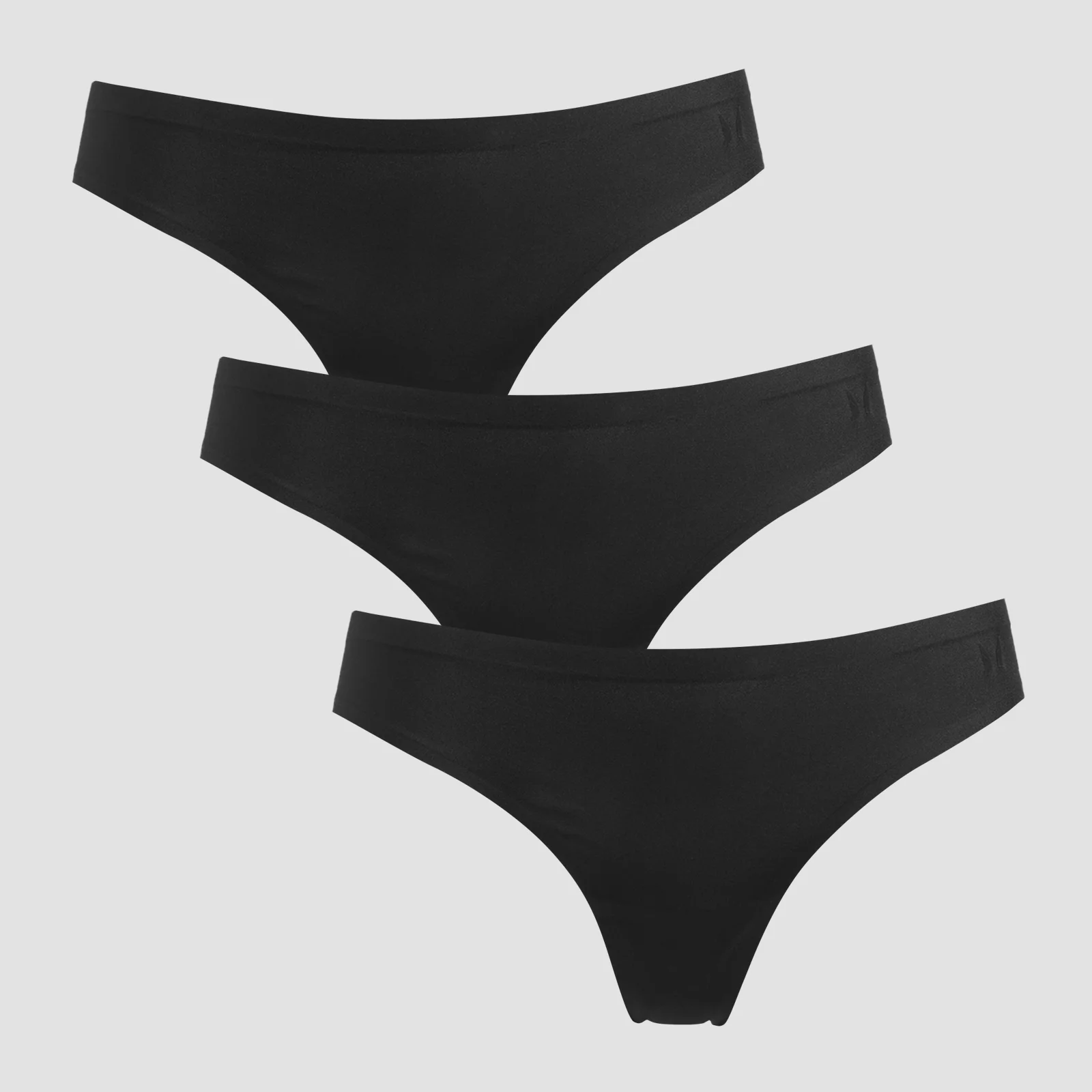 MP Women's Mid Rise No VPL Thong (3 Pack) - Black - L Billede 1