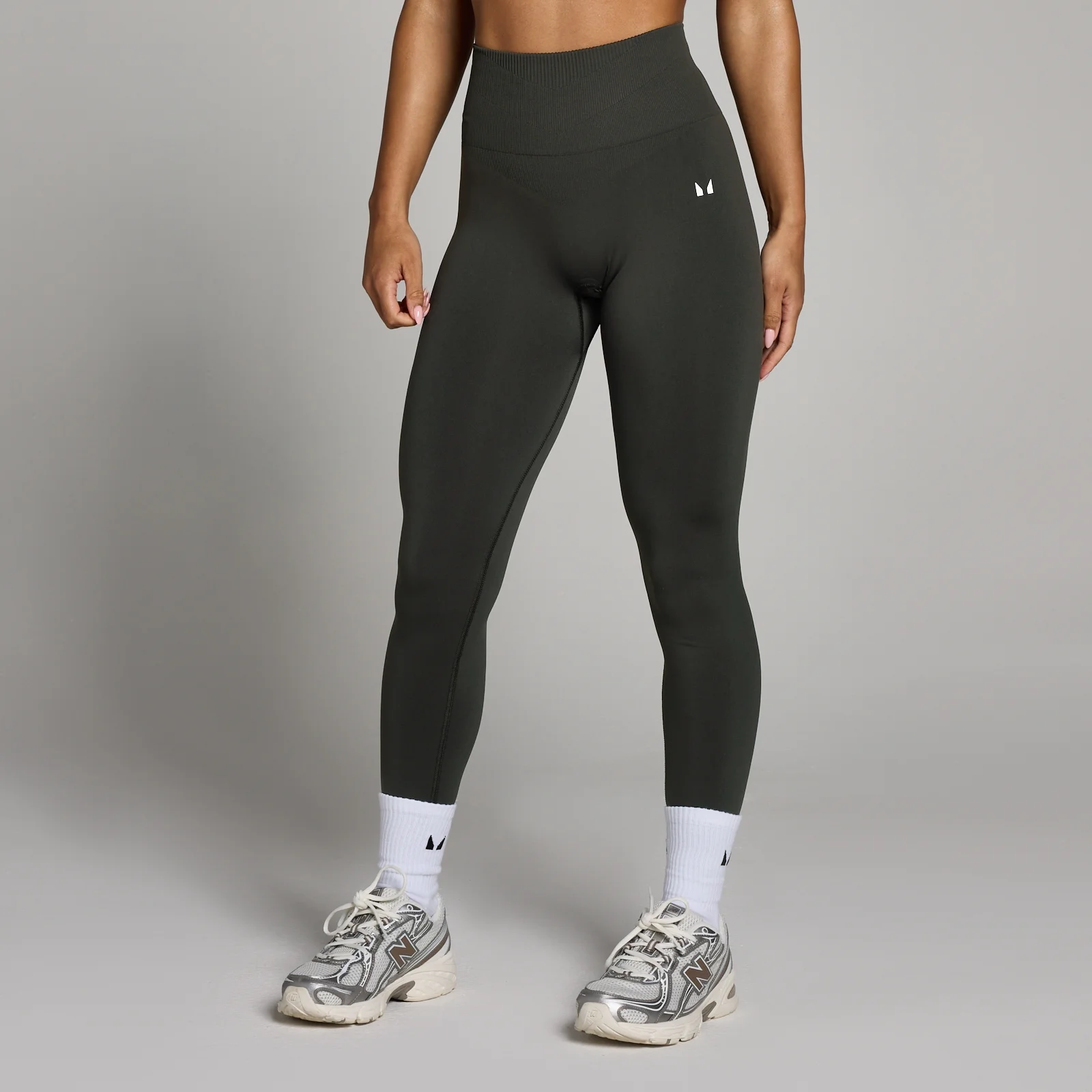 MP Dame Tempo Sømløse Leggings - Natgrå - XL Billede 1
