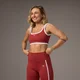 MP X Tatiana Contrast Square Neck Sports Bra − Washed Rust