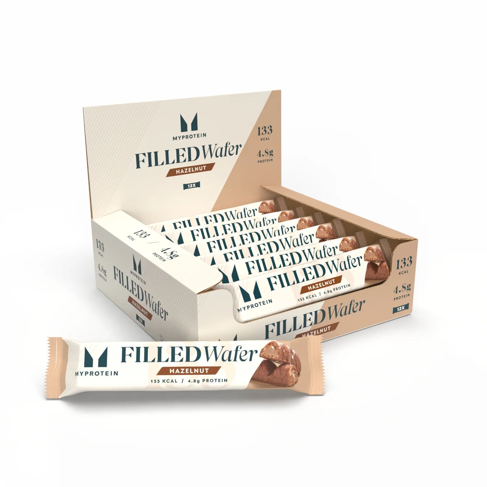 Fyldt vaffel - 12x24g - Hazelnut Billede 1