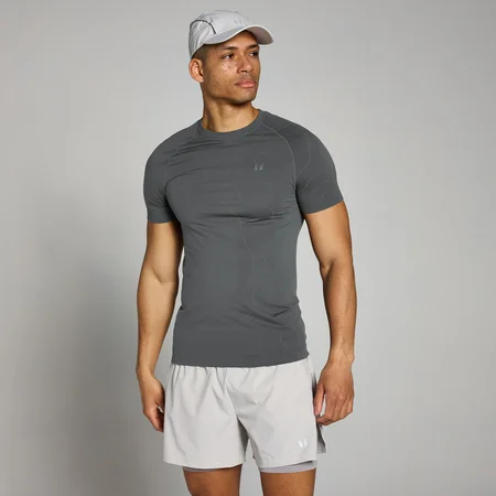 MP Velocity Muscle Fit sømløs T-shirt til mænd – Dark Grey